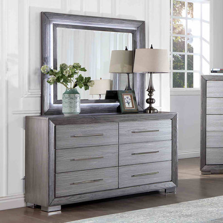 Raiden Transitional LED Bed, Bedroom Set & Case Pieces - Dresser