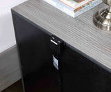Raiden Transitional LED Bed, Bedroom Set & Case Pieces - Illuminated Headboard & USB Nightstands in Gray – Gray, view 14