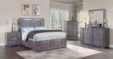 Regulus Contemporary Nightstand with Dovetail Drawers & Nickel Finger Pulls - Gray – Gray, view 2