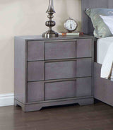 Regulus Contemporary Nightstand with Dovetail Drawers & Nickel Finger Pulls - 