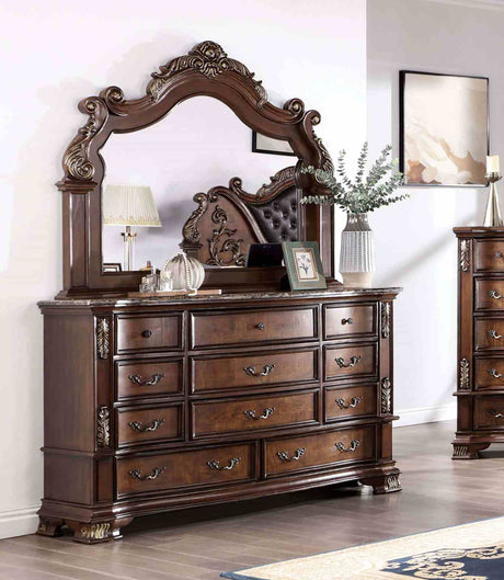 Esparanza Traditional Button-Tufted Bed & Bedroom Collection - Dresser