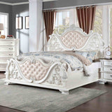 Esparanza Traditional Button-Tufted Bed & Bedroom Collection - Queen Bed Only