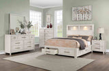 Berenice Transitional Dresser, Mirror & Chest - Dovetail Drawers in White – White, view 4