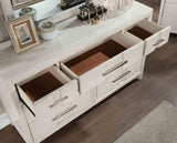 Berenice Transitional Dresser, Mirror & Chest - Dovetail Drawers in White – White, view 5