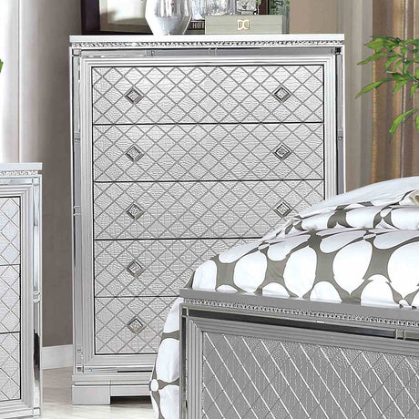 Belleterre Glam Tufted Bed, Bedroom Set & Case Pieces - Chest