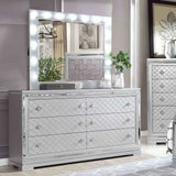 Belleterre Glam Tufted Bed, Bedroom Set & Case Pieces - Dresser