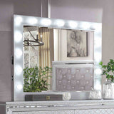 Belleterre Glam Tufted Bed, Bedroom Set & Case Pieces - LED Lighted Mirror