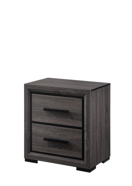 Conwy Contemporary Bookcase Headboard Bed, Bedroom Set & Case Pieces - Two-Tone Gray with Black Trim – Gray & Black, view 10