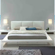 Christie Low Profile Leatherette Platform Bed & Bedroom Collection - Queen Bed Only