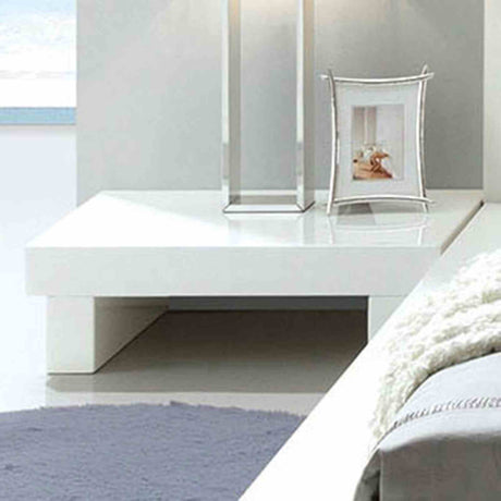 Christie Low Profile Leatherette Platform Bed & Bedroom Collection - Nightstand