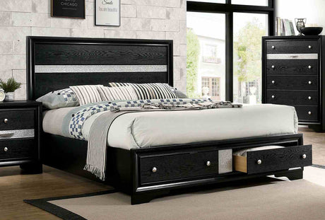 Chrissy Contemporary Storage Bed, Bedroom Set & Case Pieces - Queen Bed Only