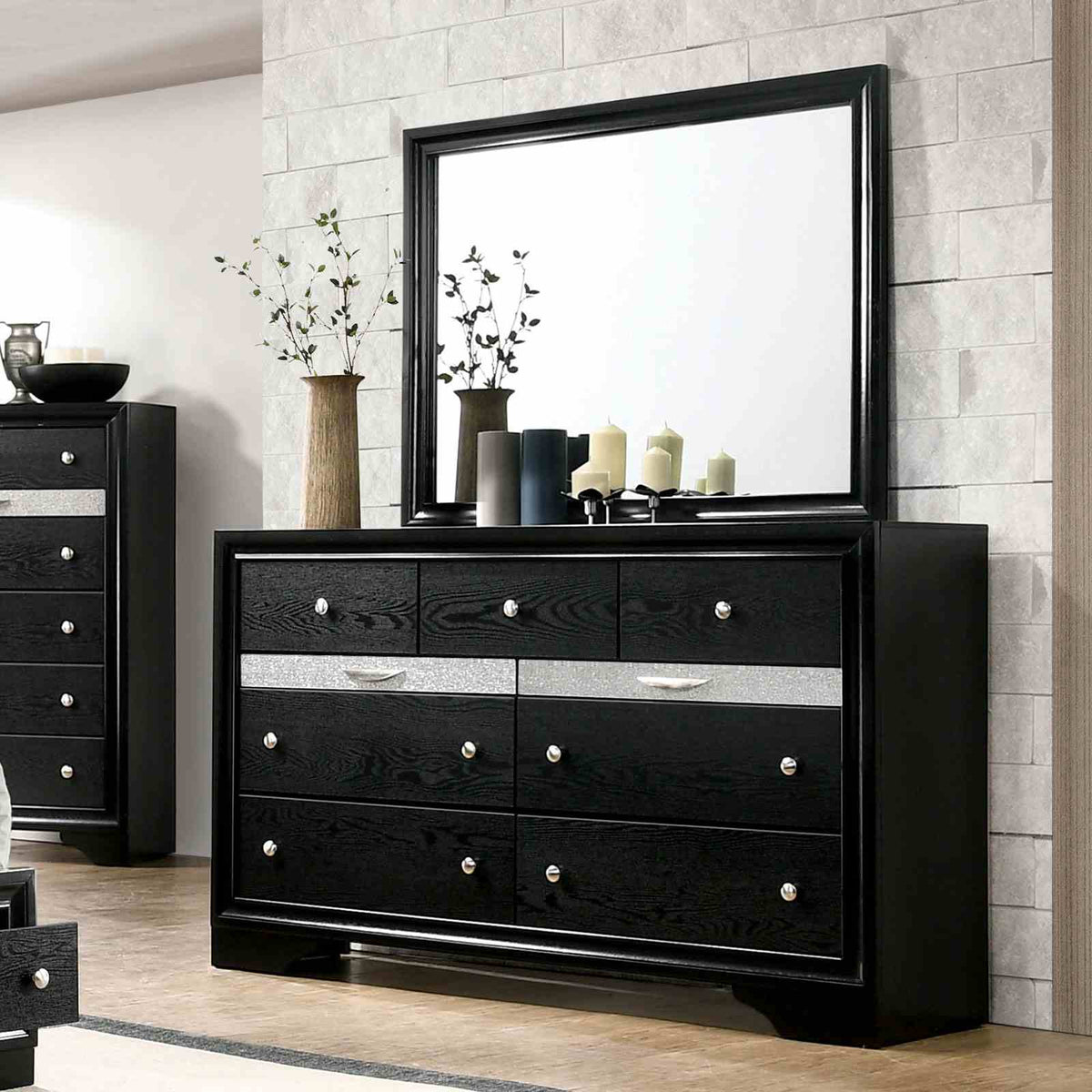Chrissy Contemporary Storage Bed, Bedroom Set & Case Pieces - Dresser
