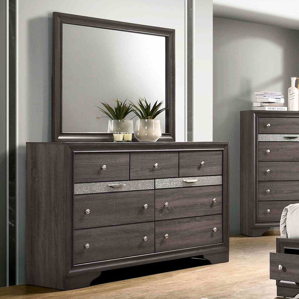 Chrissy Contemporary Storage Bed, Bedroom Set & Case Pieces - Dresser
