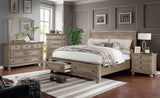 Wells Transitional Storage Bed & Bedroom Collection - Footboard Drawers, USB Nightstand, Dresser, Chest & Mirror in Gray – Gray, view 2