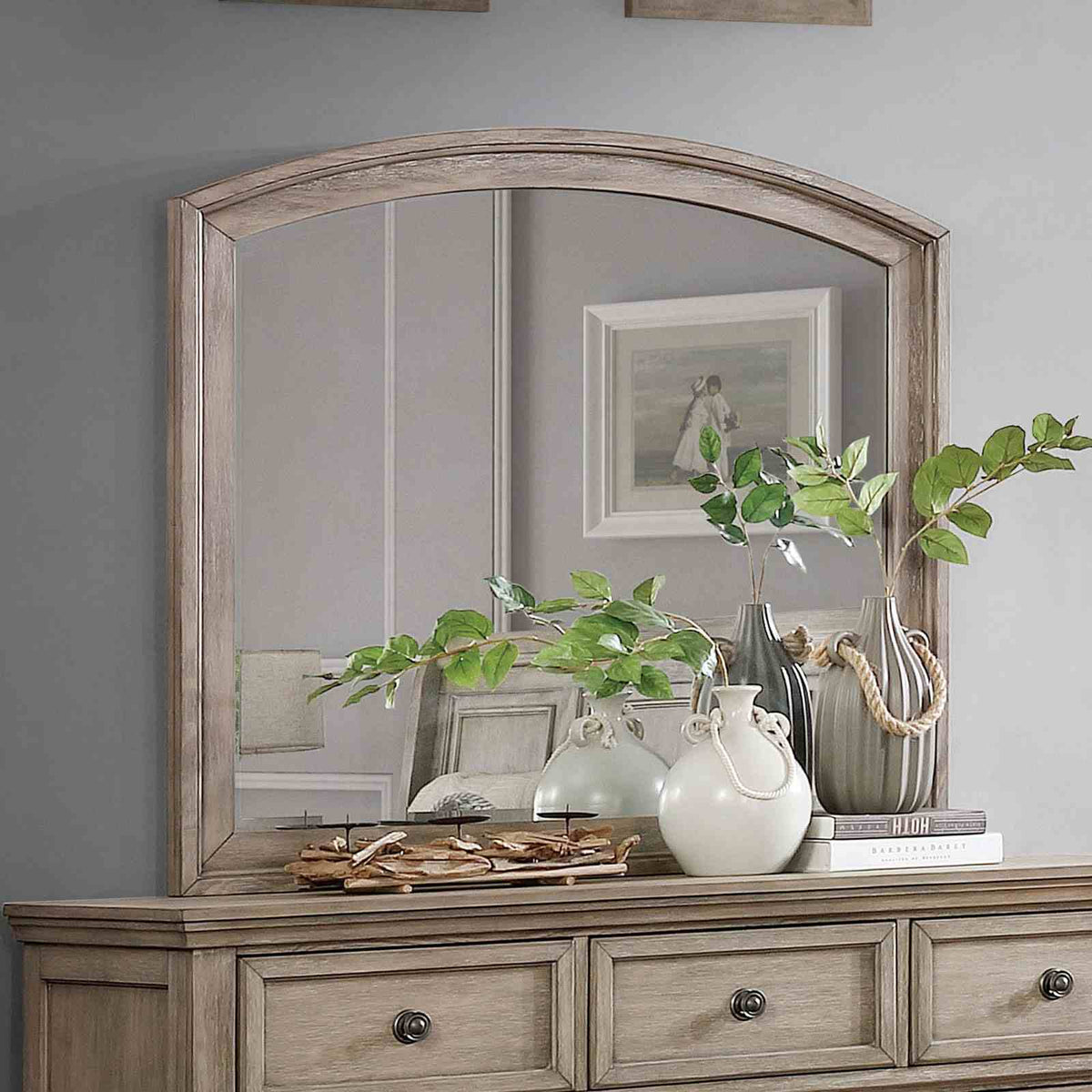 Wells Transitional Storage Bed & Bedroom Collection - Mirror