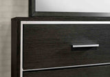 Camryn Contemporary LED Platform Bed & Bedroom Collection - Touch Light Headboard Shelf & Chrome Trim in Warm Gray – Gray, view 8