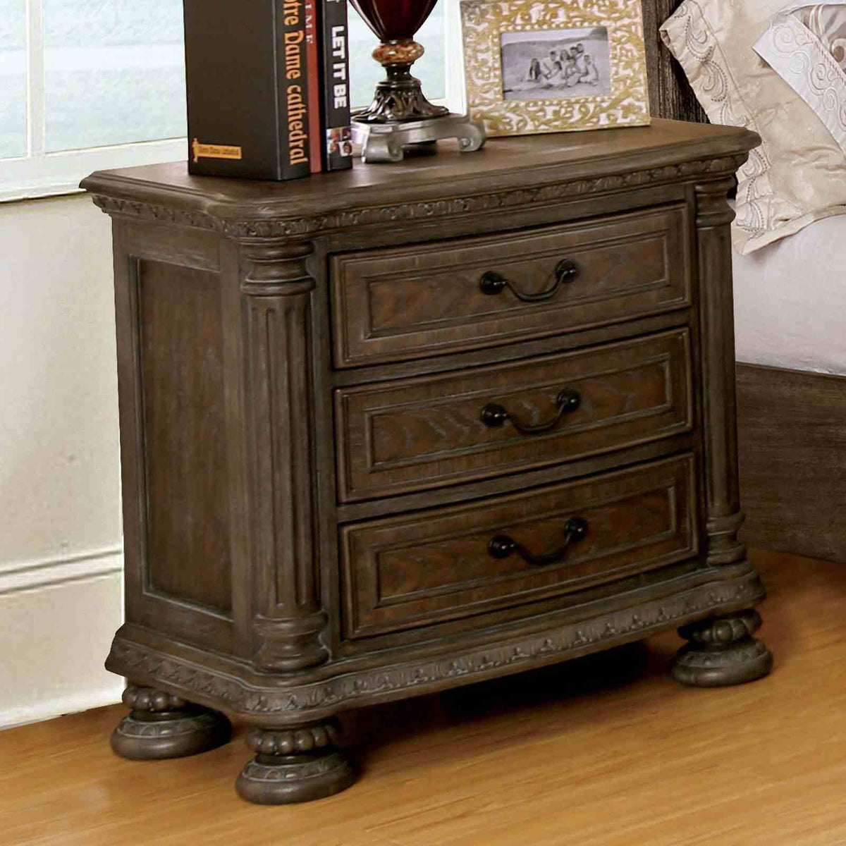 Persephone Transitional Dresser, Mirror, Chest & Nightstand - Nightstand