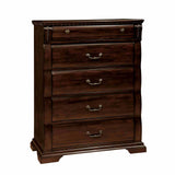 Burleigh Transitional Wood Bed, Bedroom Set & Case Pieces - Decorative Bed Posts in Cherry Finish – Brown, view 10