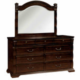 Burleigh Transitional Wood Bed, Bedroom Set & Case Pieces - Decorative Bed Posts in Cherry Finish – Brown, view 8