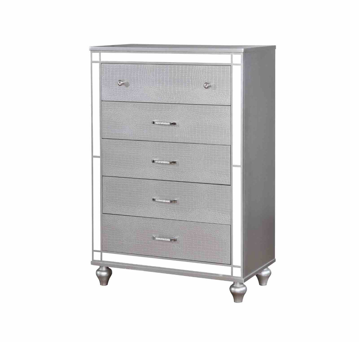 Brachium Contemporary LED Upholstered Bed, Bedroom Set & Case Pieces - Chest