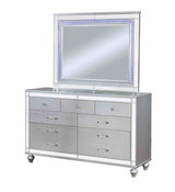 Brachium Contemporary LED Upholstered Bed, Bedroom Set & Case Pieces - Dresser
