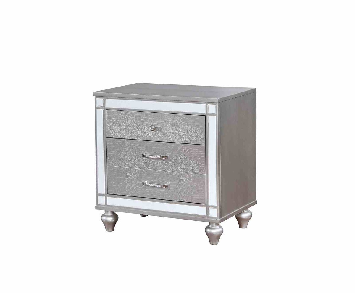 Brachium Contemporary LED Upholstered Bed, Bedroom Set & Case Pieces - Nightstand