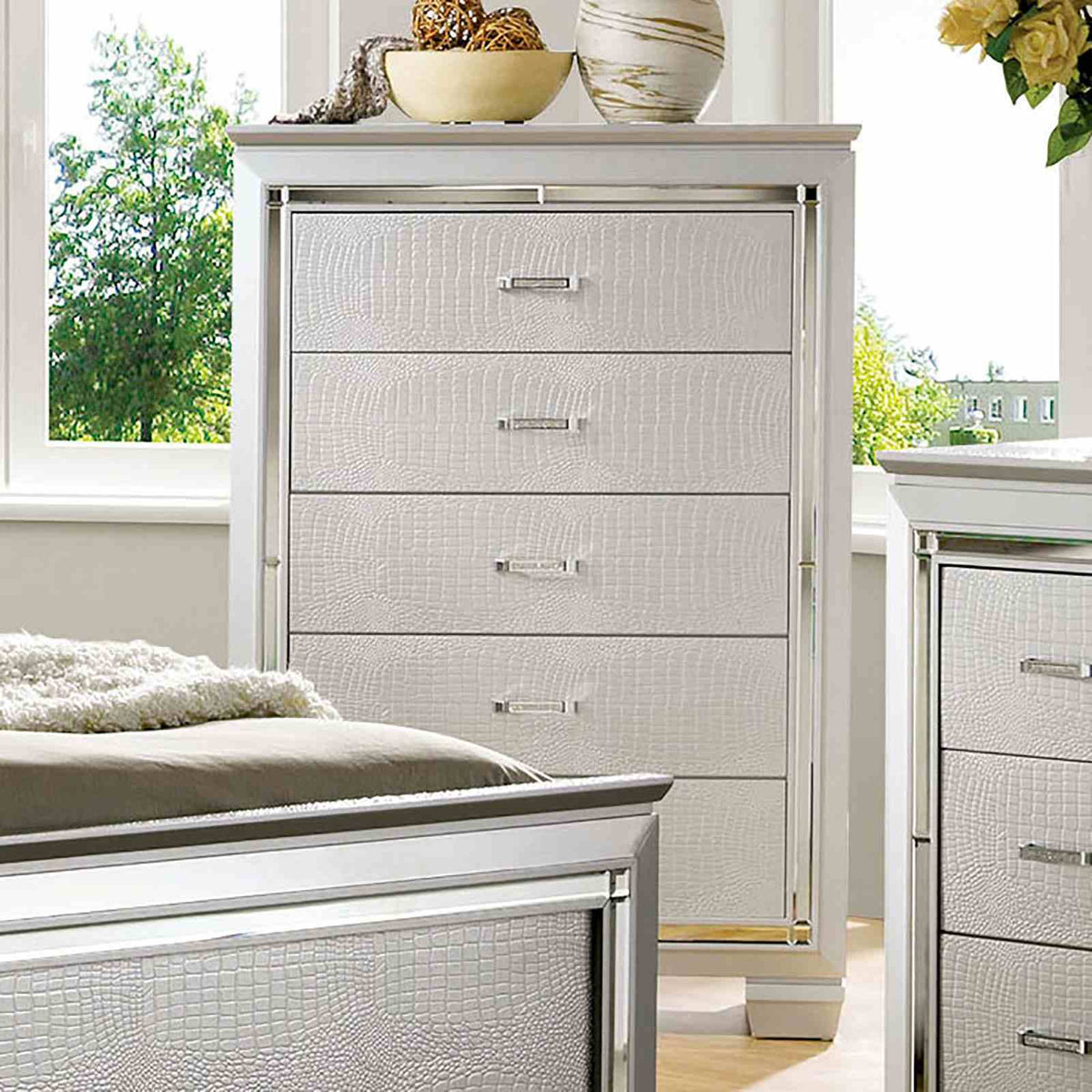 Bellanova Glam LED Upholstered Bed & Bedroom Collection - Chest