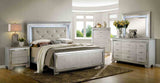 Bellanova Glam LED Upholstered Bed & Bedroom Collection - Crocodile Texture Mirror Inserts in Black or Silver – Black & Silver, view 8