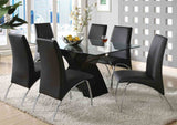 Wailoa Contemporary Leatherette Dining Chairs (Set of 2) - Chrome Metal Legs in Black or Gray – Black & Gray, view 2