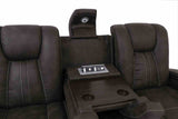 Amirah Reclining Sofa, Glider Loveseat & Recliner - Channel-Back Dark Gray with USB, Cup Holders & Storage – Gray, view 7