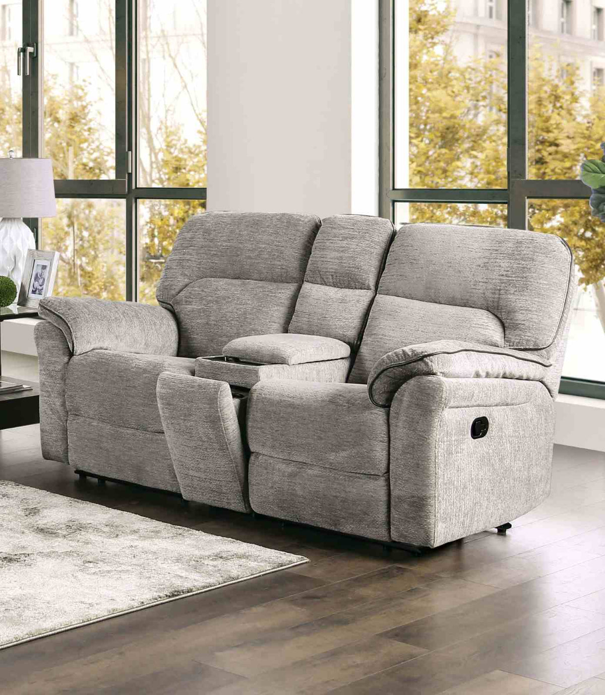 Josias Transitional Reclining Sofa, Loveseat & Glider Recliner - Loveseat