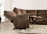 Cerelia Power Reclining Sectional - Wall-Hugger Design with Storage Console & Wireless Charging – Brown & Gray, view 6