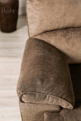 Cerelia Power Reclining Sectional - Wall-Hugger Design with Storage Console & Wireless Charging – Brown & Gray, view 7