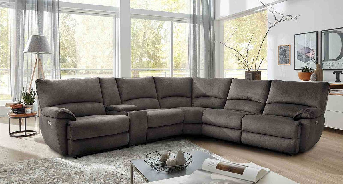 Cerelia Power Reclining Sectional - Gray