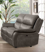 Henricus Transitional Manual Reclining Sofa, Loveseat & Glider Recliner - Reclining Loveseat