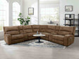 Apostolos 6-Piece Power Reclining Sectional with Storage Consoles - Brown