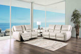Phineas Zero Gravity Power Reclining Sofa, Loveseat & Recliner - Top Grain Leather Match in Pale Blue or Beige – Blue & Beige, view 6