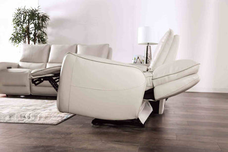 Phineas Zero Gravity Power Reclining Sofa, Loveseat & Recliner - Top Grain Leather Match in Pale Blue or Beige – Blue & Beige, view 18