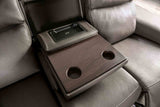 Artemia Transitional Power Reclining Sofa, Loveseat, Recliner & Set - Zero Gravity Wall-Hugger in Gray Leatherette – Gray, view 7