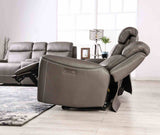 Artemia Transitional Power Reclining Sofa, Loveseat, Recliner & Set - Zero Gravity Wall-Hugger in Gray Leatherette – Gray, view 8