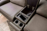 Edmondus Power Reclining Sectional - Zero Gravity, Wall Hugger & Wireless Charging in Breathable Leatherette – Beige & Gray, view 10