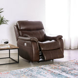 Antenor Transitional Power Reclining Sofa, Console Loveseat & Recliner - Power Recliner