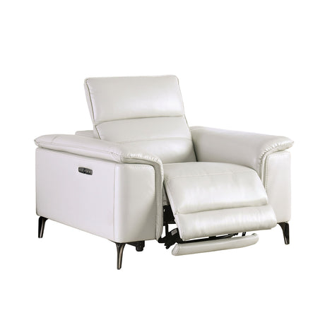 Ascona Power Reclining Sofa, Loveseat & Recliner - Wall-Hugger with Power Headrests in Breathable Leatherette – Black & Beige, view 20