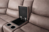 Demetrius Power Reclining Sectional, Sofa & Loveseat - Oversized Seats with Storage Console & USB – Brown & Gray, view 7
