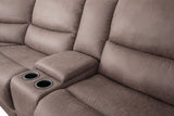 Demetrius Power Reclining Sectional, Sofa & Loveseat - Oversized Seats with Storage Console & USB – Brown & Gray, view 8