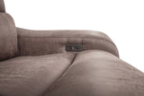 Demetrius Power Reclining Sectional, Sofa & Loveseat - Oversized Seats with Storage Console & USB – Brown & Gray, view 9