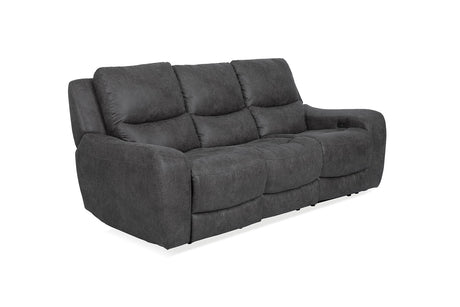 Demetrius Power Reclining Sectional, Sofa & Loveseat - Oversized Seats with Storage Console & USB – Brown & Gray, view 14