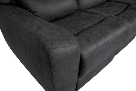 Demetrius Power Reclining Sectional, Sofa & Loveseat - Oversized Seats with Storage Console & USB – Brown & Gray, view 12