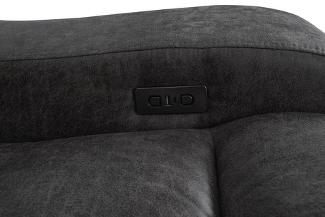 Demetrius Power Reclining Sectional, Sofa & Loveseat - Oversized Seats with Storage Console & USB – Brown & Gray, view 13