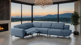 Melancton Power Reclining Sectional with Swivel Arm & Power Headrests - Blue